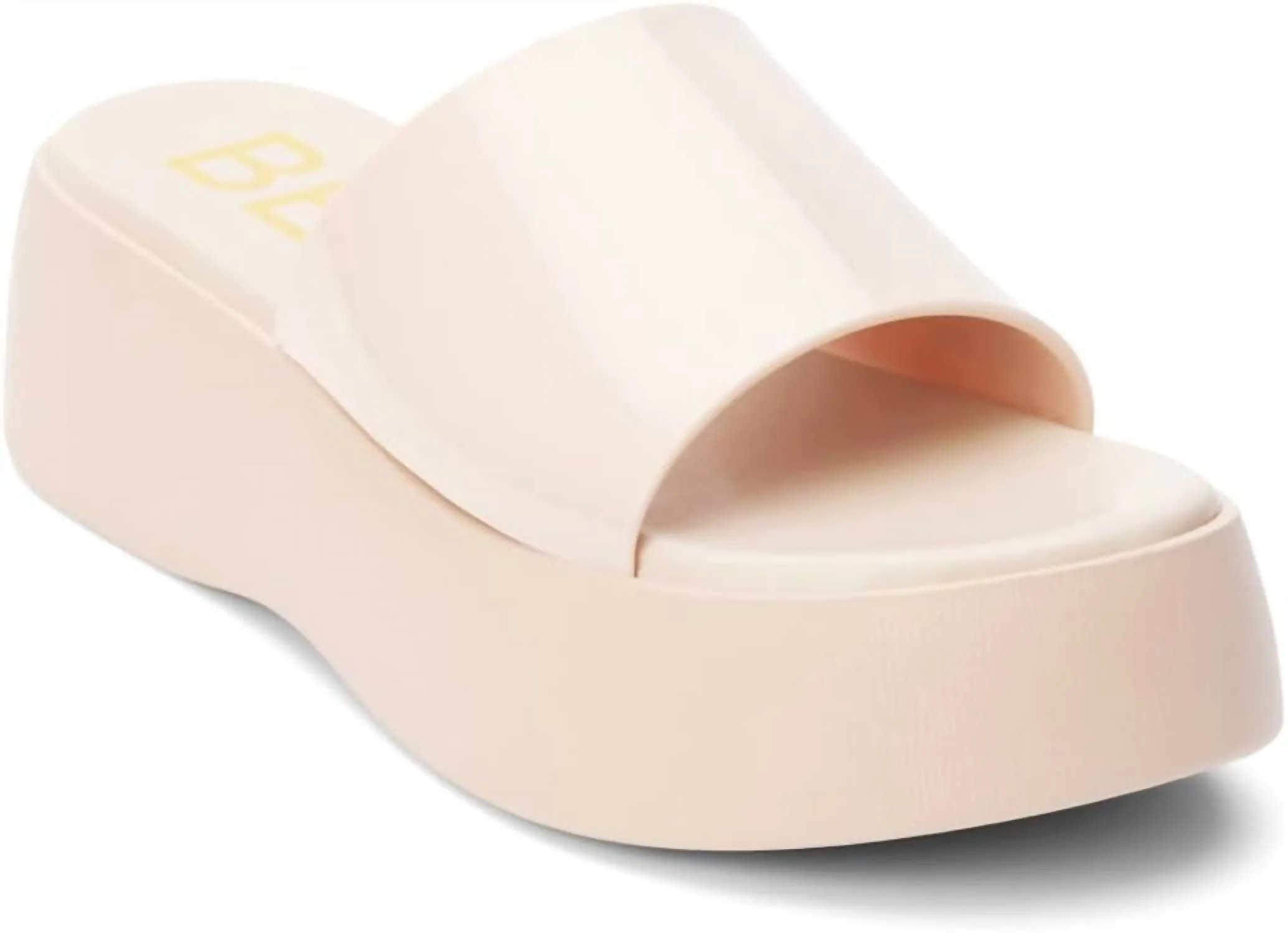 Solar Platform Sandal In White