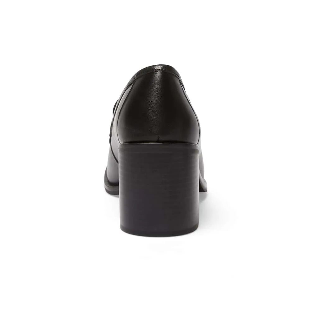 Sonya Loafer in Black Leather
