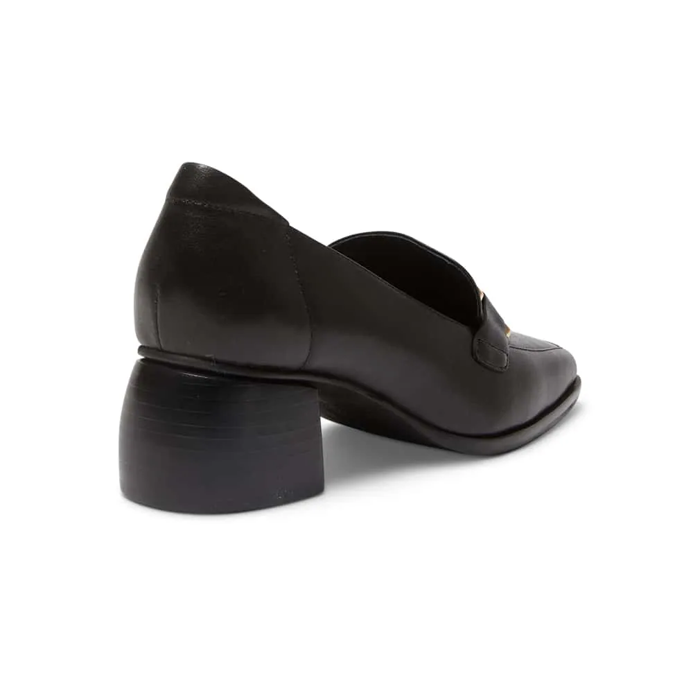 Sophia Loafer in Black Leather