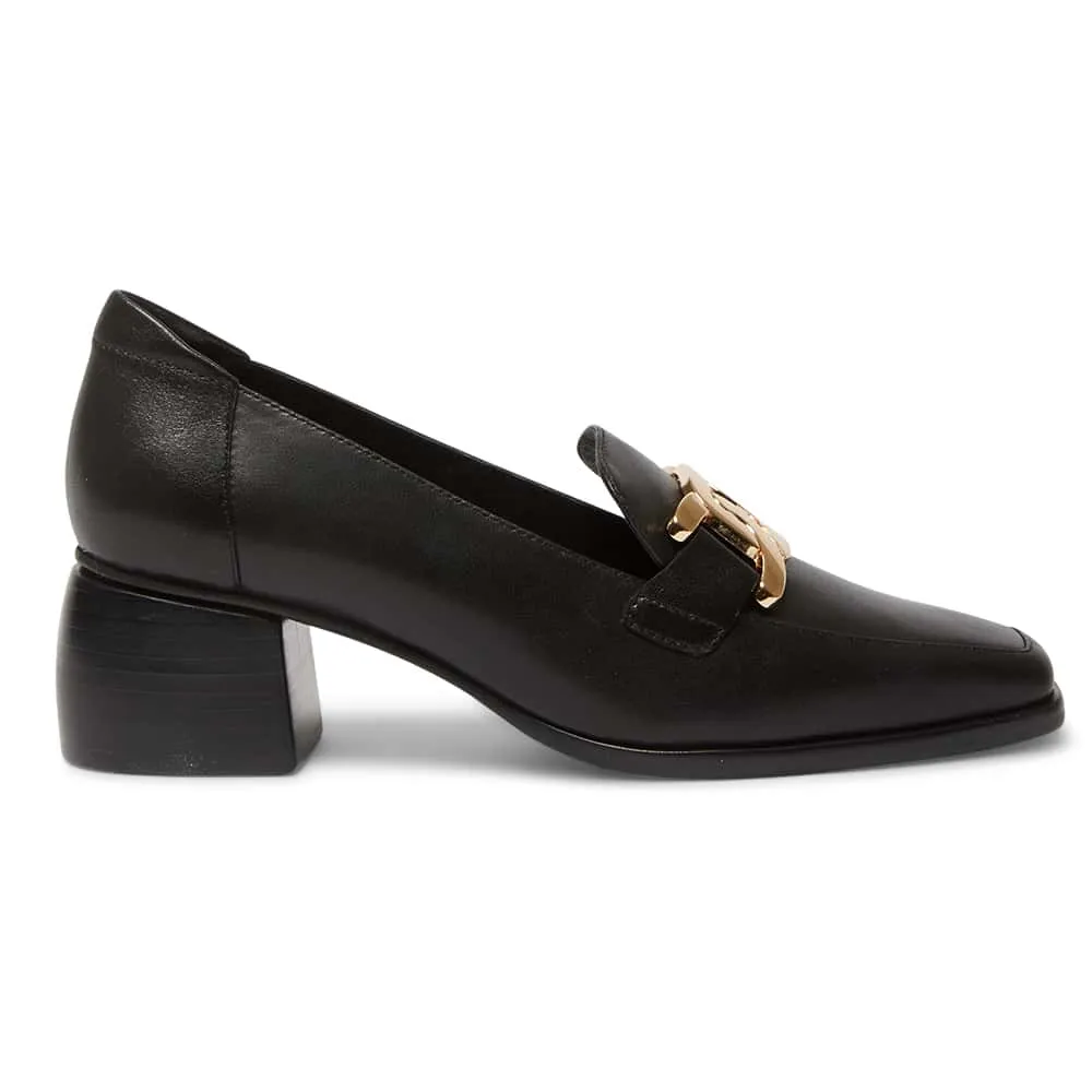Sophia Loafer in Black Leather