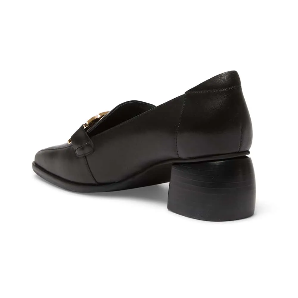 Sophia Loafer in Black Leather