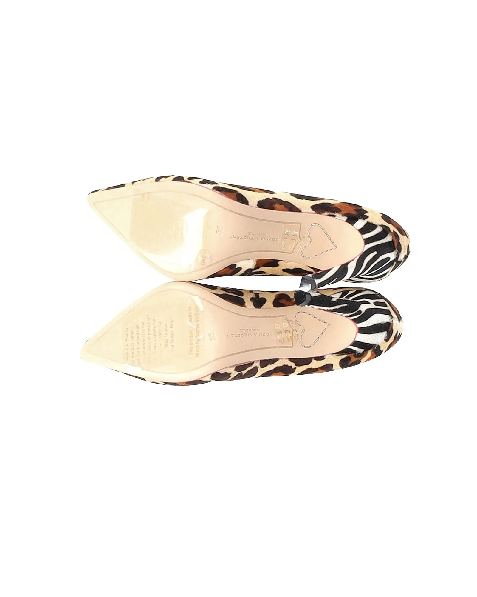 Sophia Webster Rio Pumps In Animal Print Ponyhair