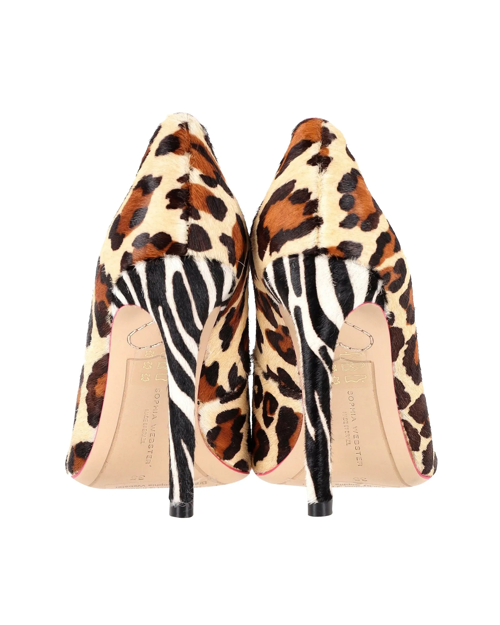 Sophia Webster Rio Pumps In Animal Print Ponyhair