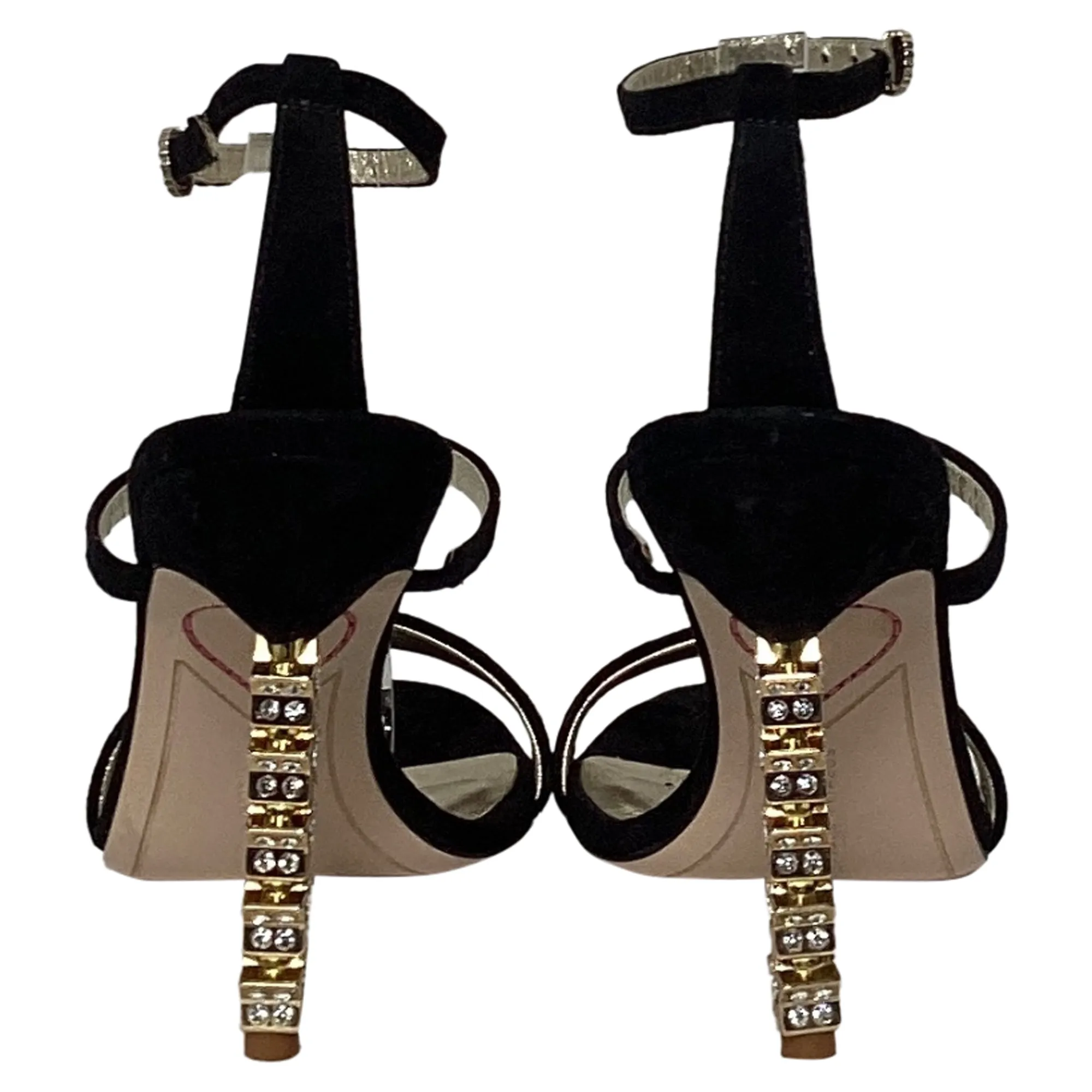 Sophia Webster Rosalind Star High Heel Sandals in Black Suede