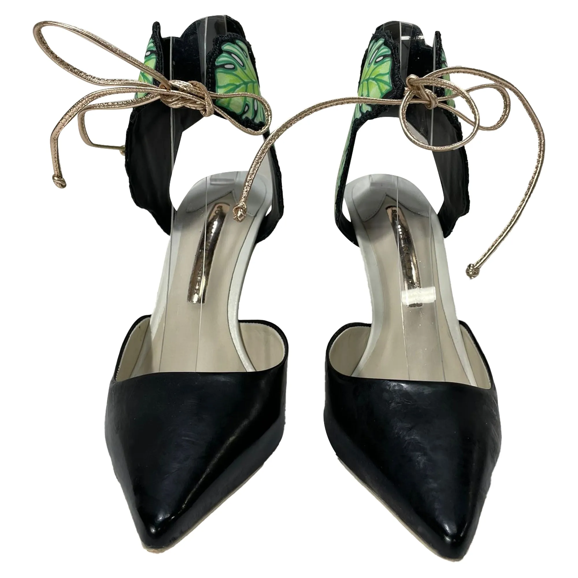 Sophia Webster Rousseau Jungle Ankle Tie Pumps in Multicolor Leather