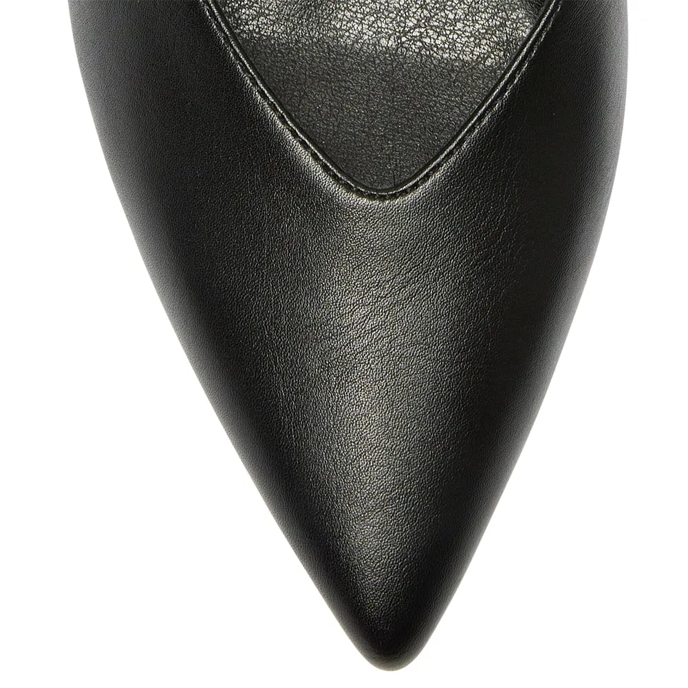 Stacey Heel in Black Smooth