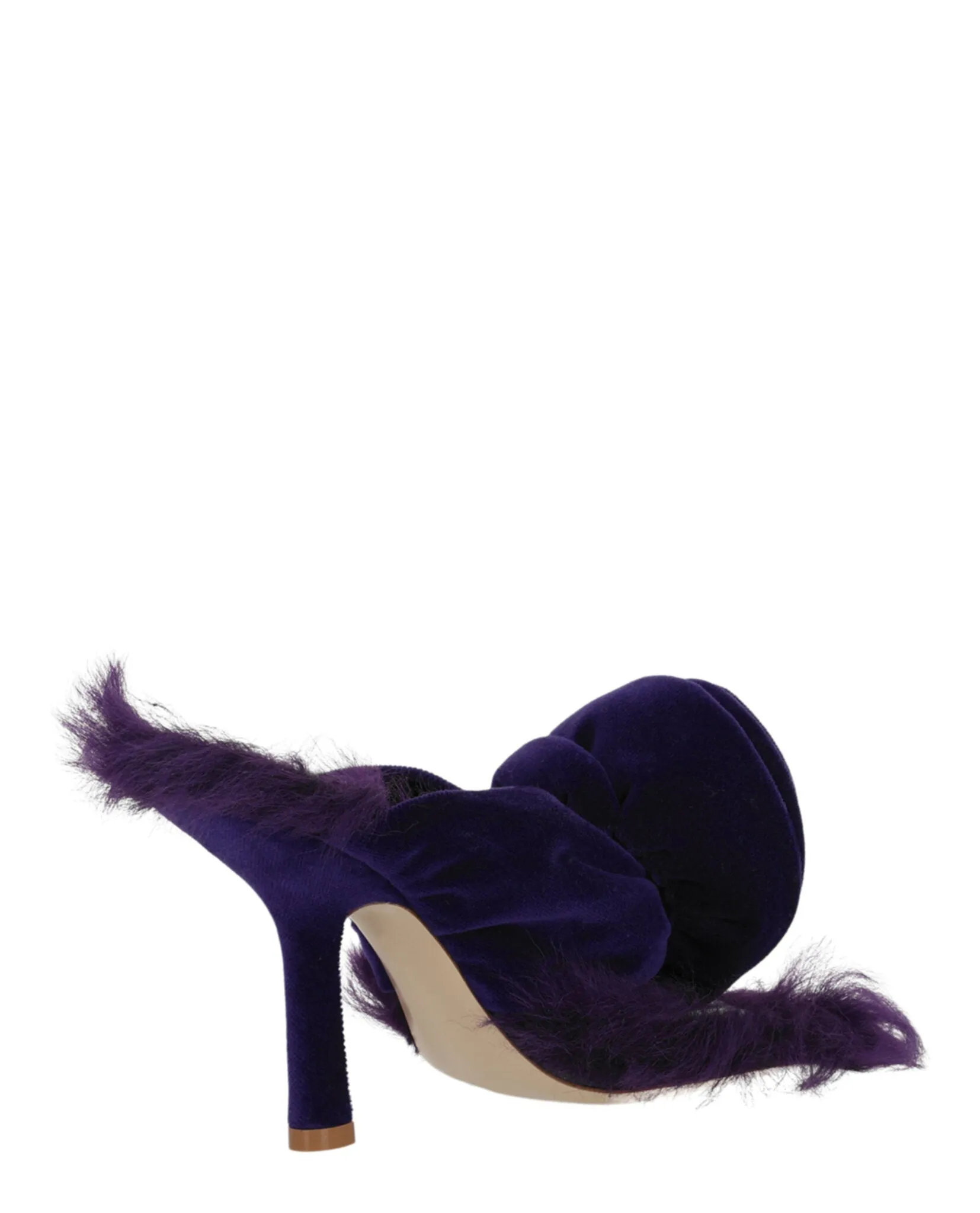Step Rose Velvet Heeled Sandals