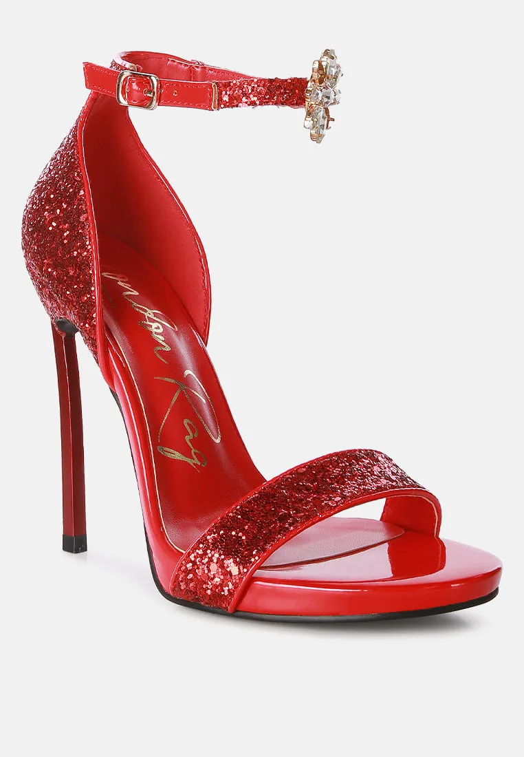 straight fire high heel glitter stilettos