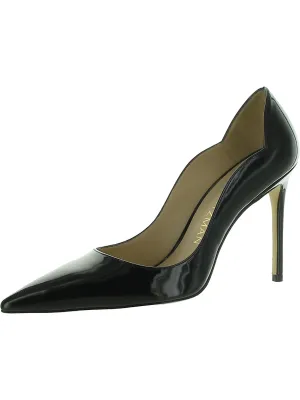 Stuart 100 Womens Patent Leather Scalloped Pumps