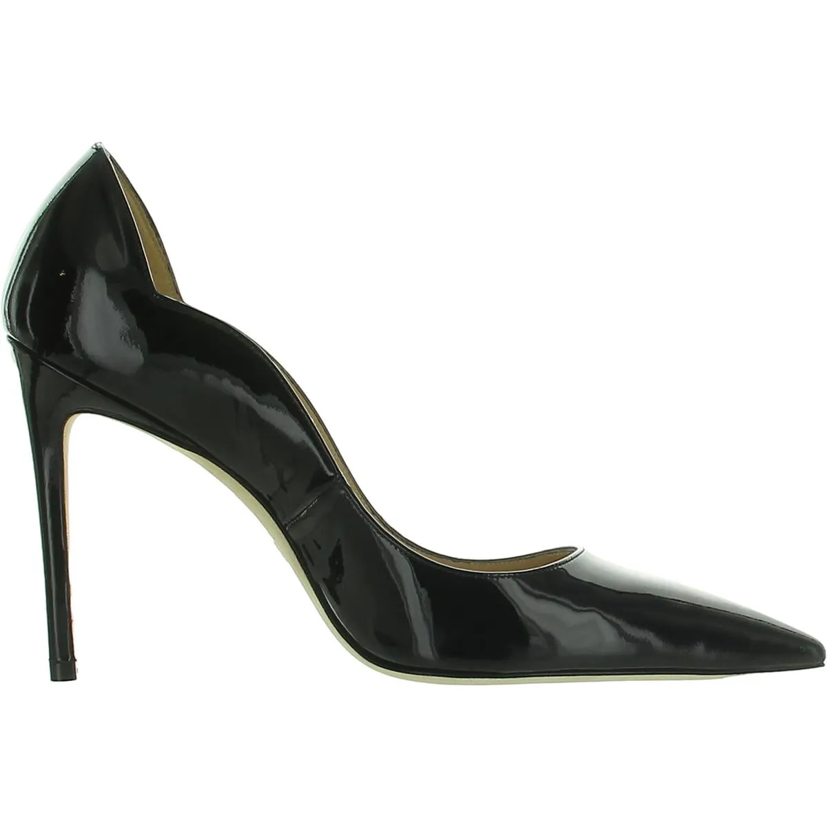 Stuart 100 Womens Patent Leather Scalloped Pumps