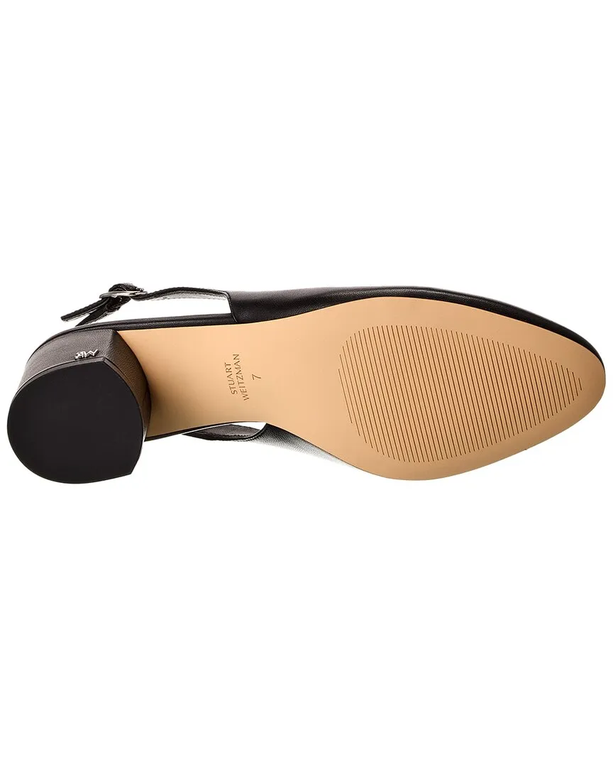 Stuart Weitzman Bridgt 50 Leather Slingback Pump