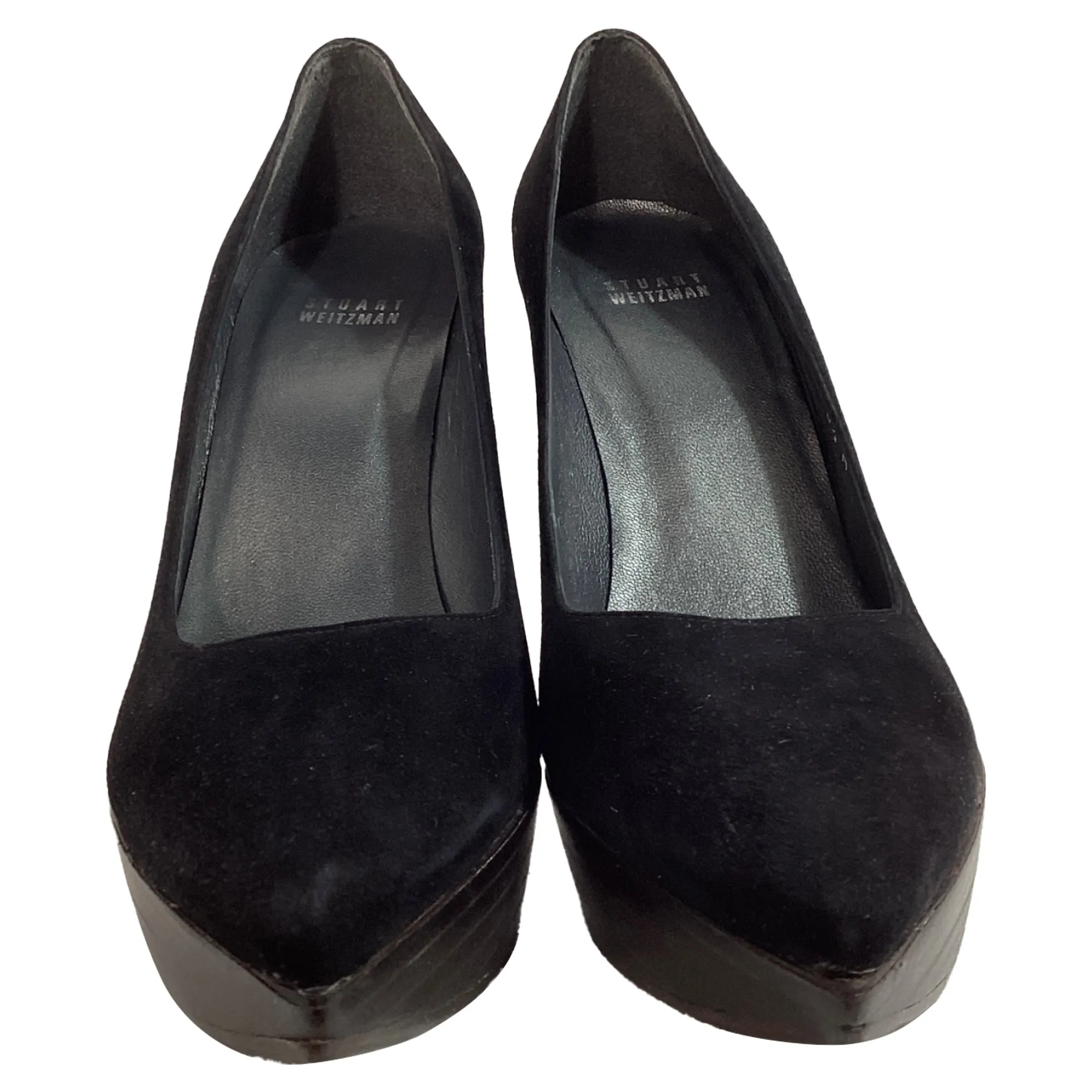 Stuart Weitzman Platform Pumps in Black Suede