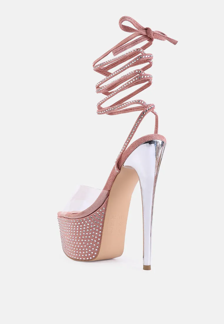 sugar mom strappy diamante platform high heels sandals