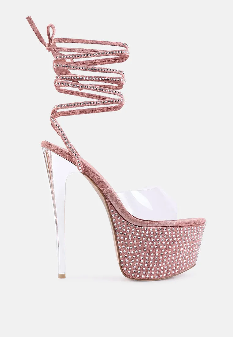 sugar mom strappy diamante platform high heels sandals