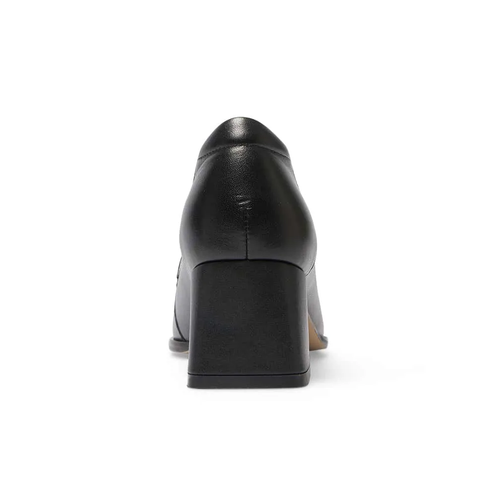 Sullivan Heel in Black Leather