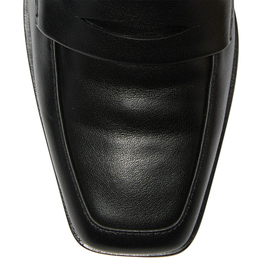 Sullivan Heel in Black Leather