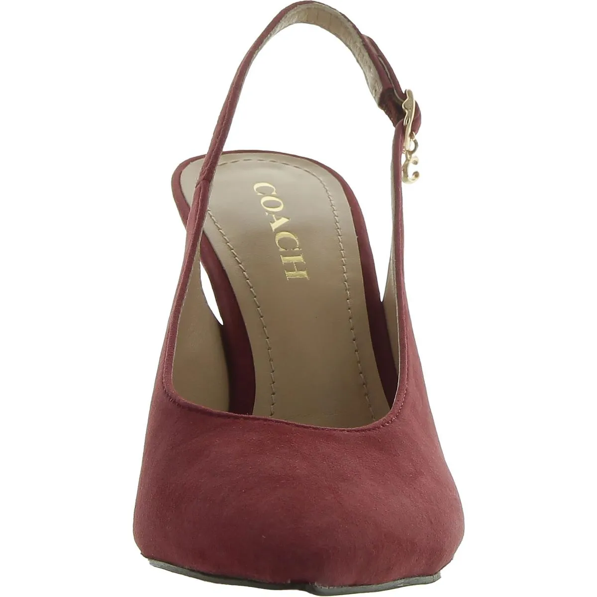 Sutton Suede Womens Suede Pointed Toe Slingback Heels
