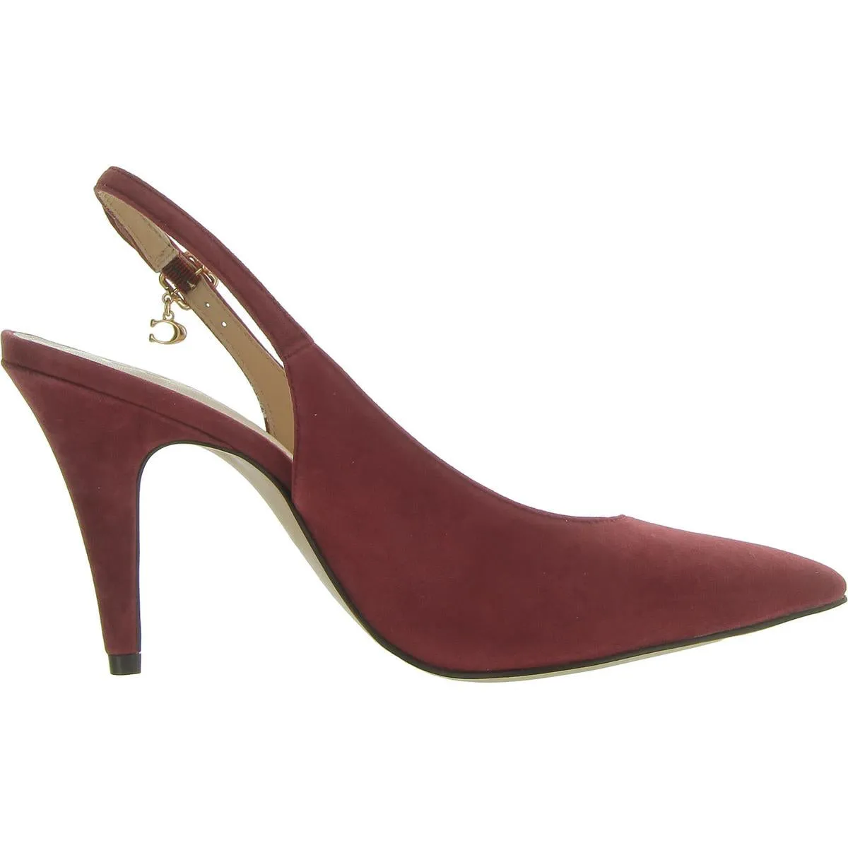 Sutton Suede Womens Suede Pointed Toe Slingback Heels