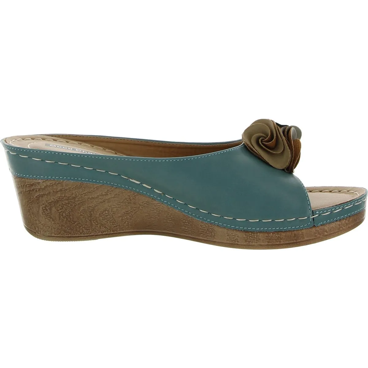 Sydney Womens Slip On Floral Slide Sandals