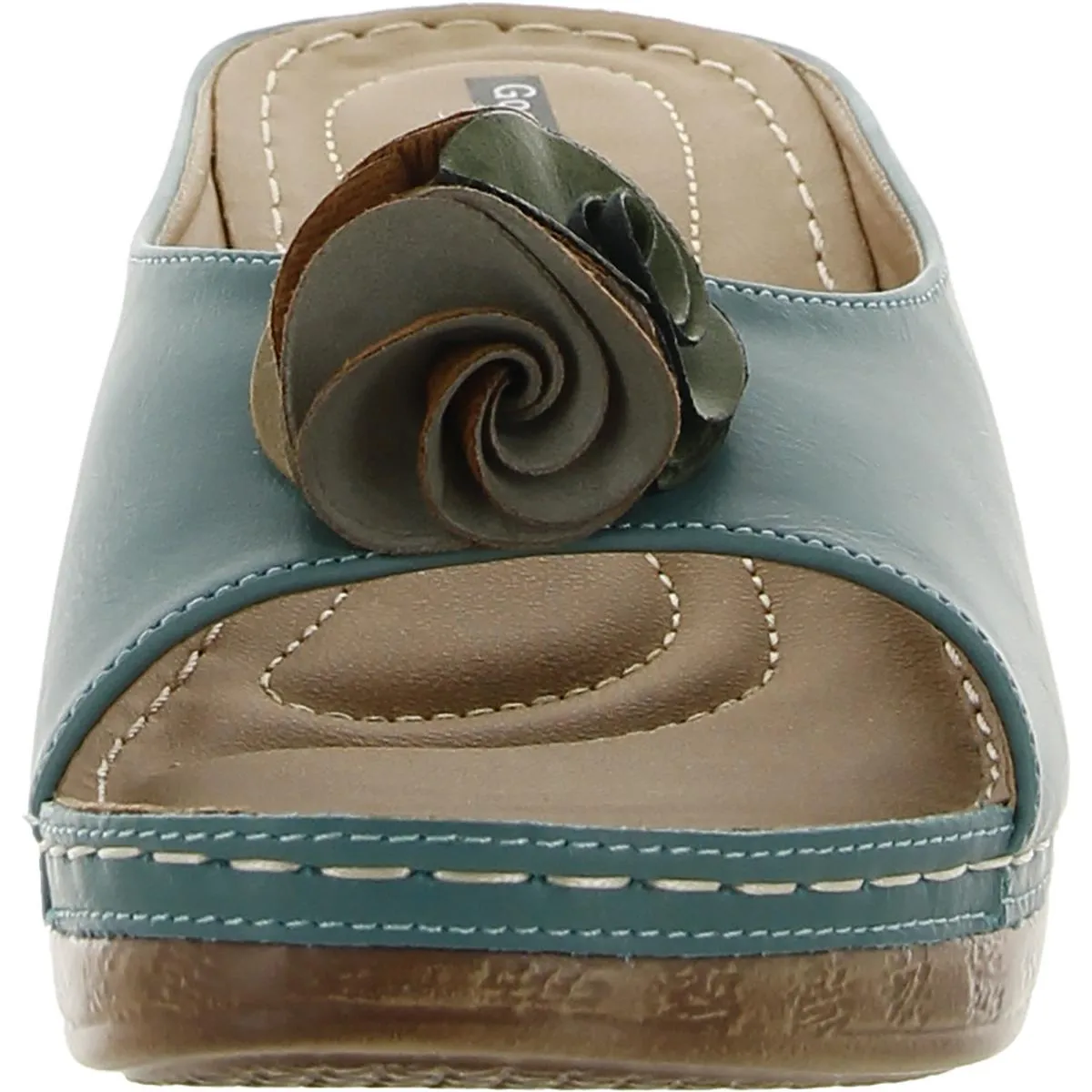 Sydney Womens Slip On Floral Slide Sandals