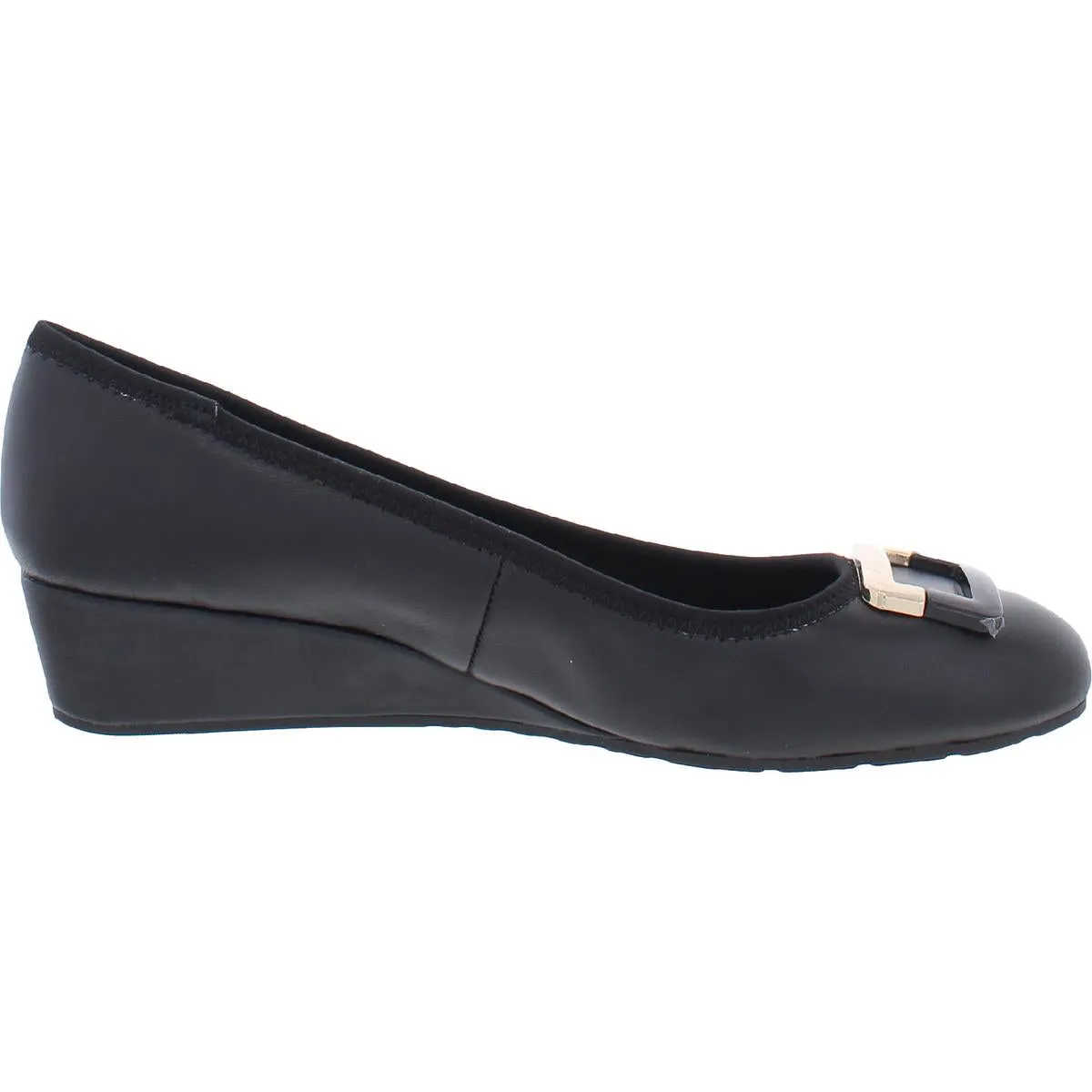 Tad Womens Padded Insole Round Toe Wedge Heels