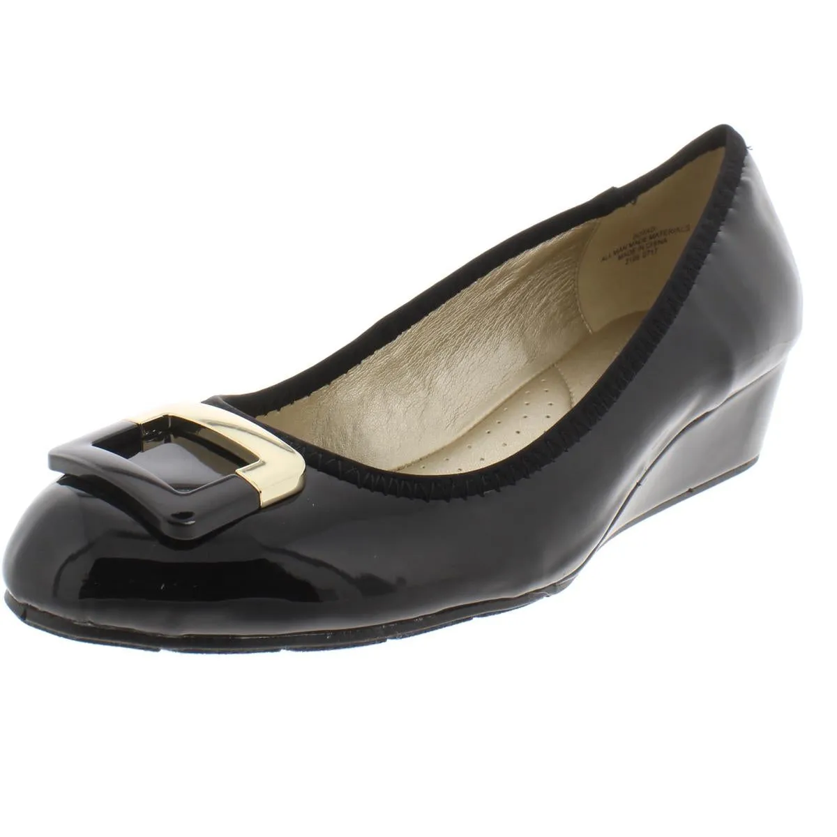 Tad Womens Padded Insole Round Toe Wedge Heels