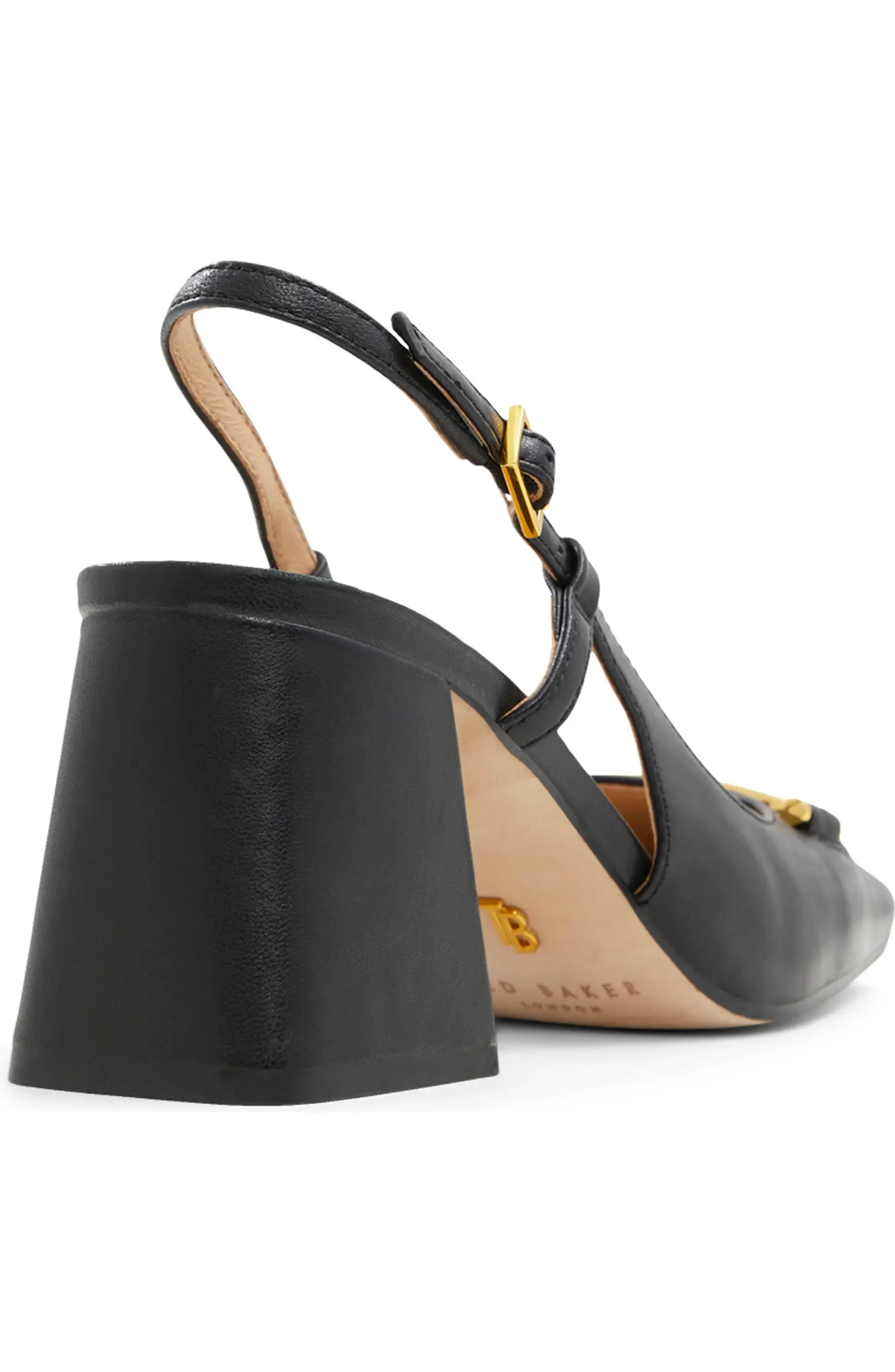 Ted Baker Women's Mia Icon Leather Slingback Pumps, Black