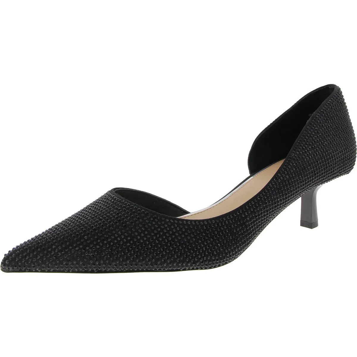 TEEGAN Womens Embellished Manmade Kitten Heels