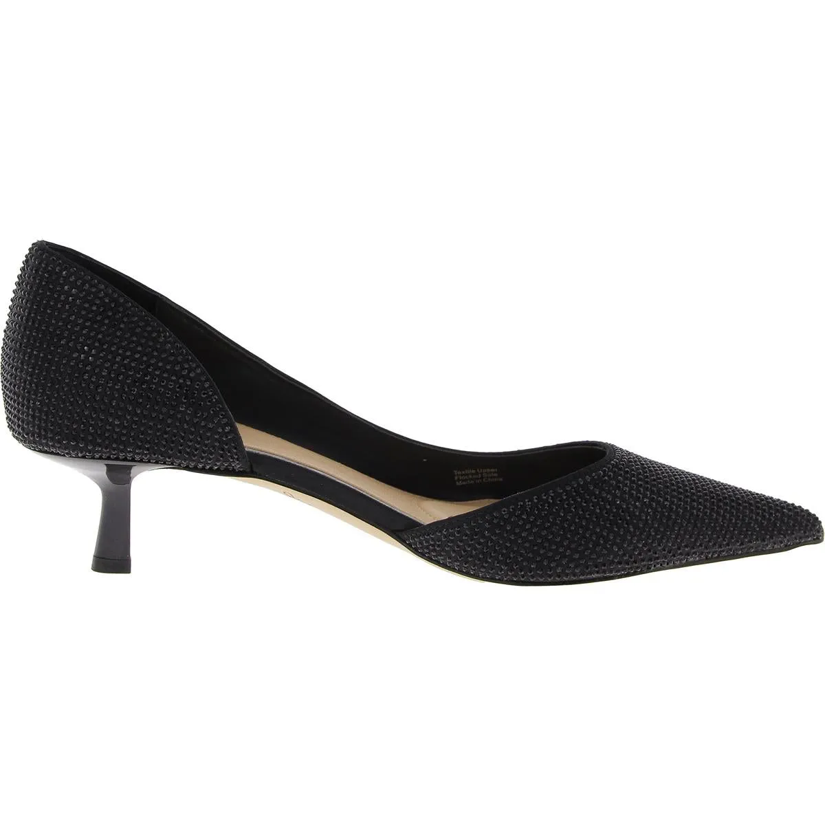 TEEGAN Womens Embellished Manmade Kitten Heels