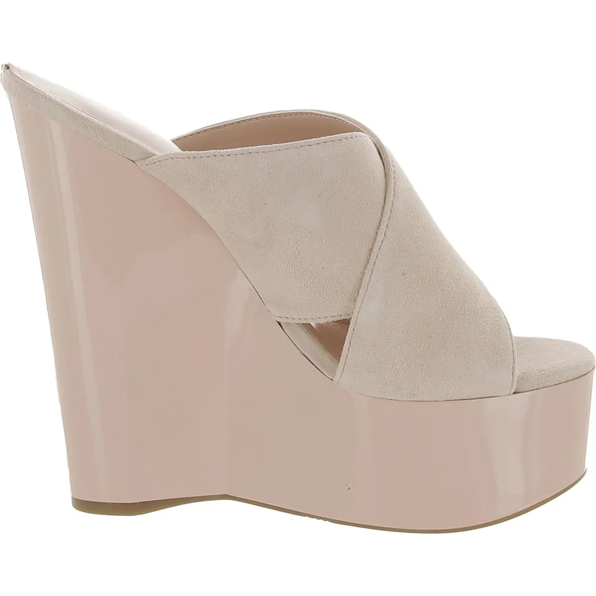 Teisha Womens Suede Slip On Wedge Heels