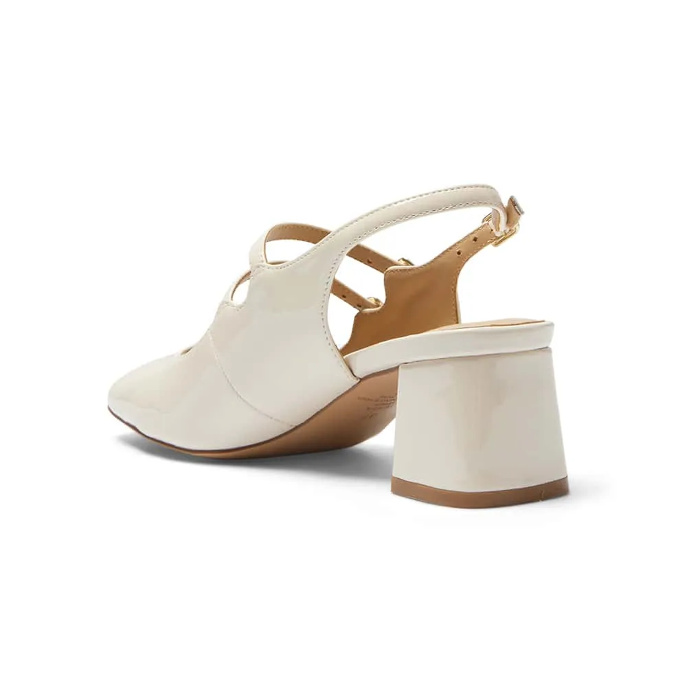 Tessa Heel in Bone Patent