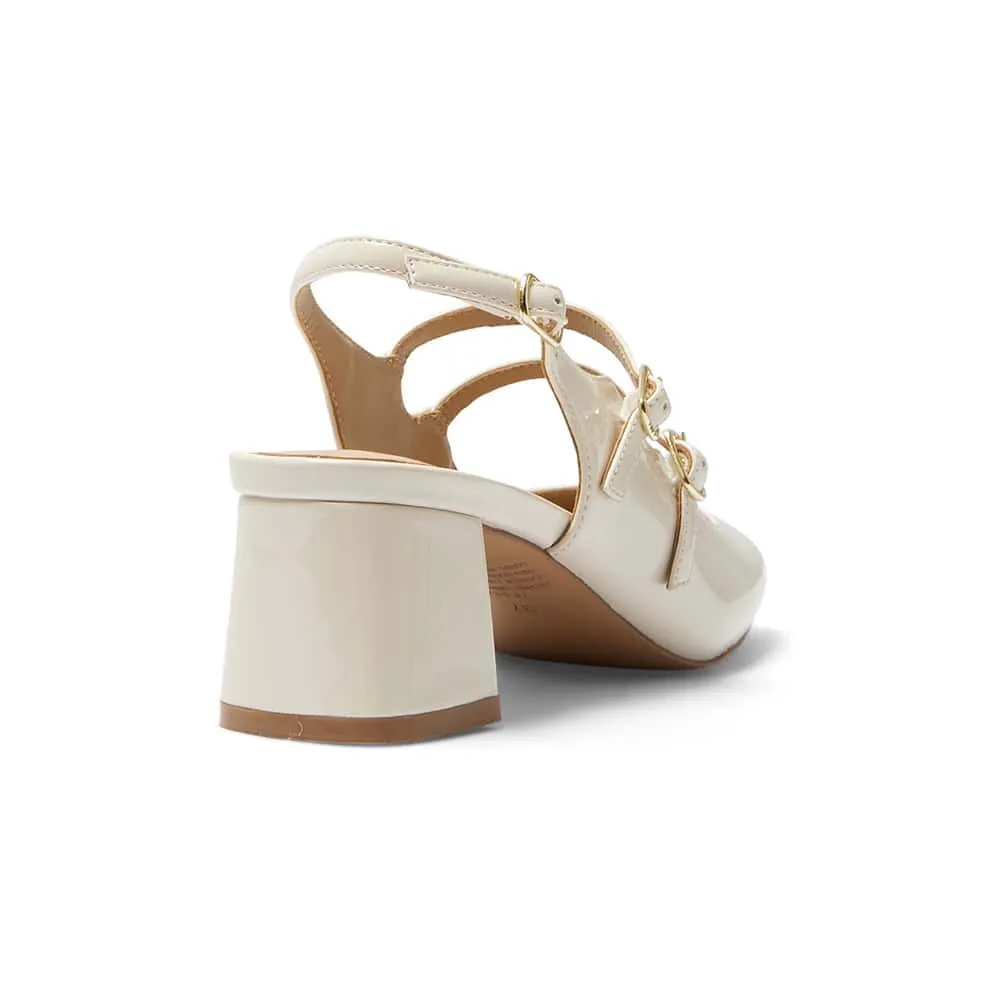 Tessa Heel in Bone Patent