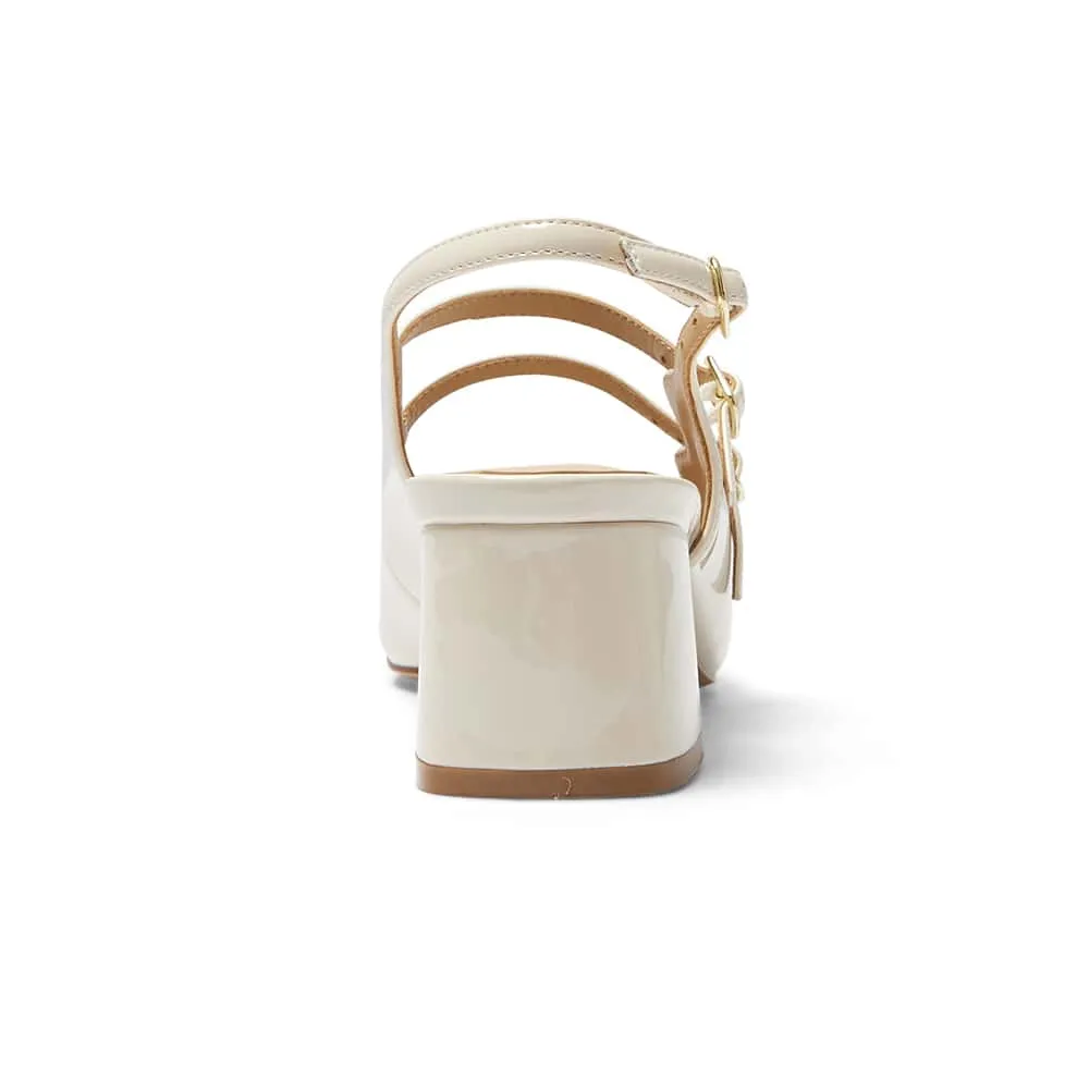 Tessa Heel in Bone Patent