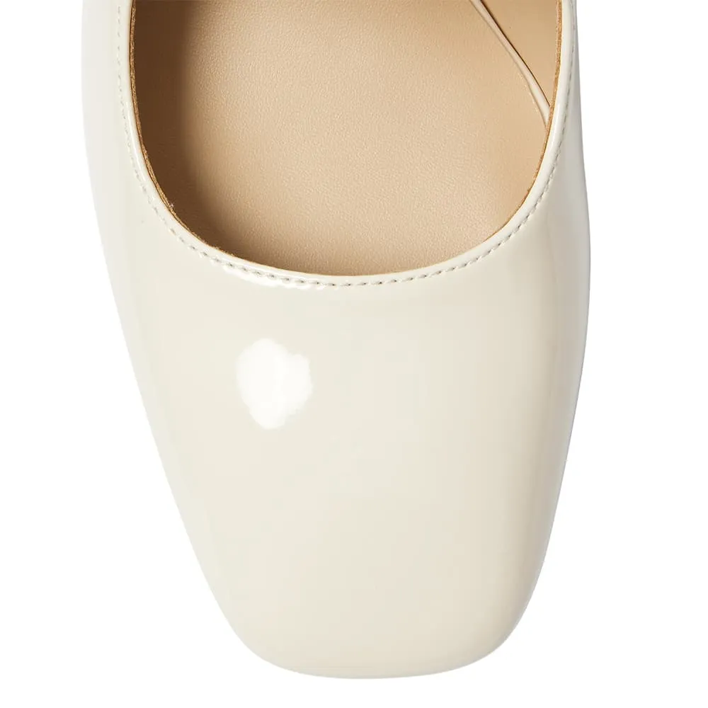 Tessa Heel in Bone Patent