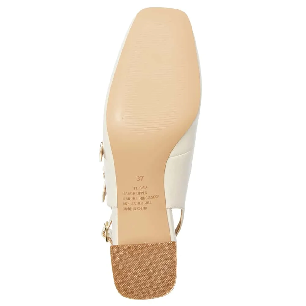 Tessa Heel in Bone Patent