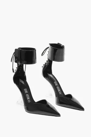 The Attico Patent Leather Morgan Pumps With Ankle Strap 10.5Cm