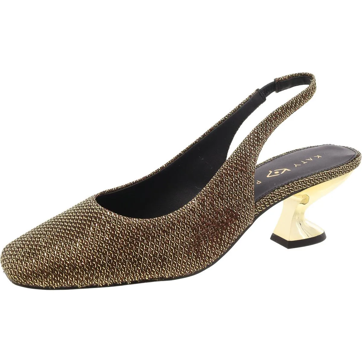 The Later Slingback Womens Solid Square Toe Slingback Heels