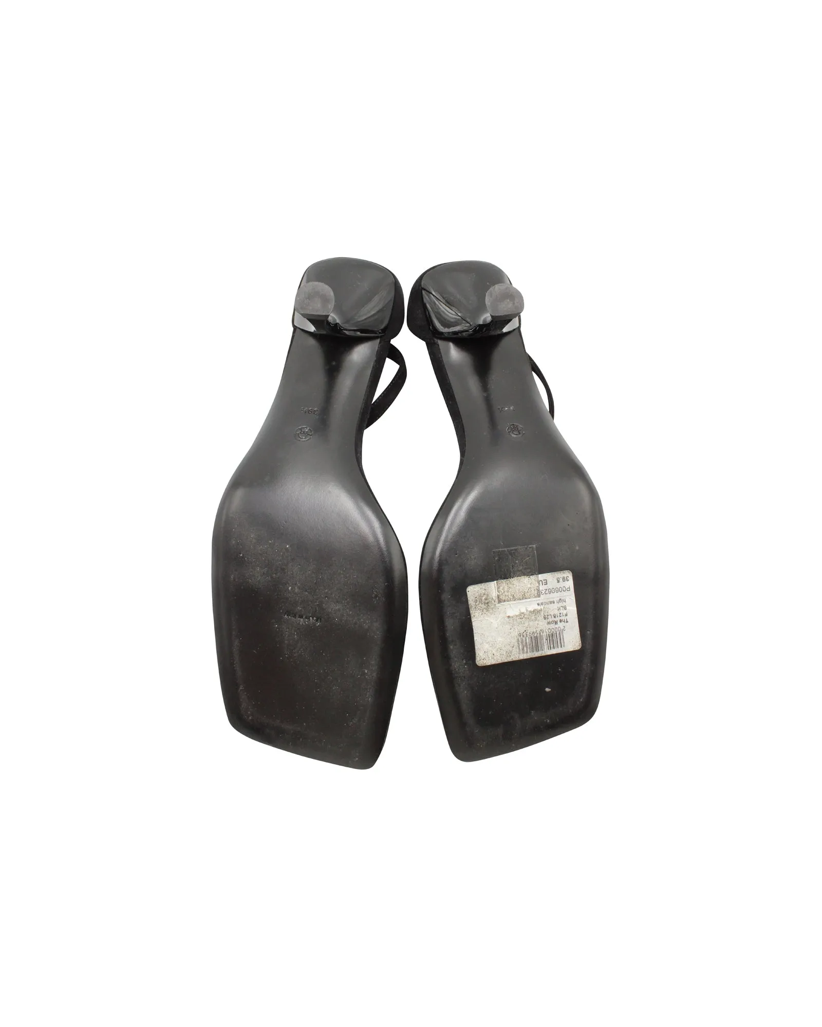The Row Paloma Sandals in Black Suede