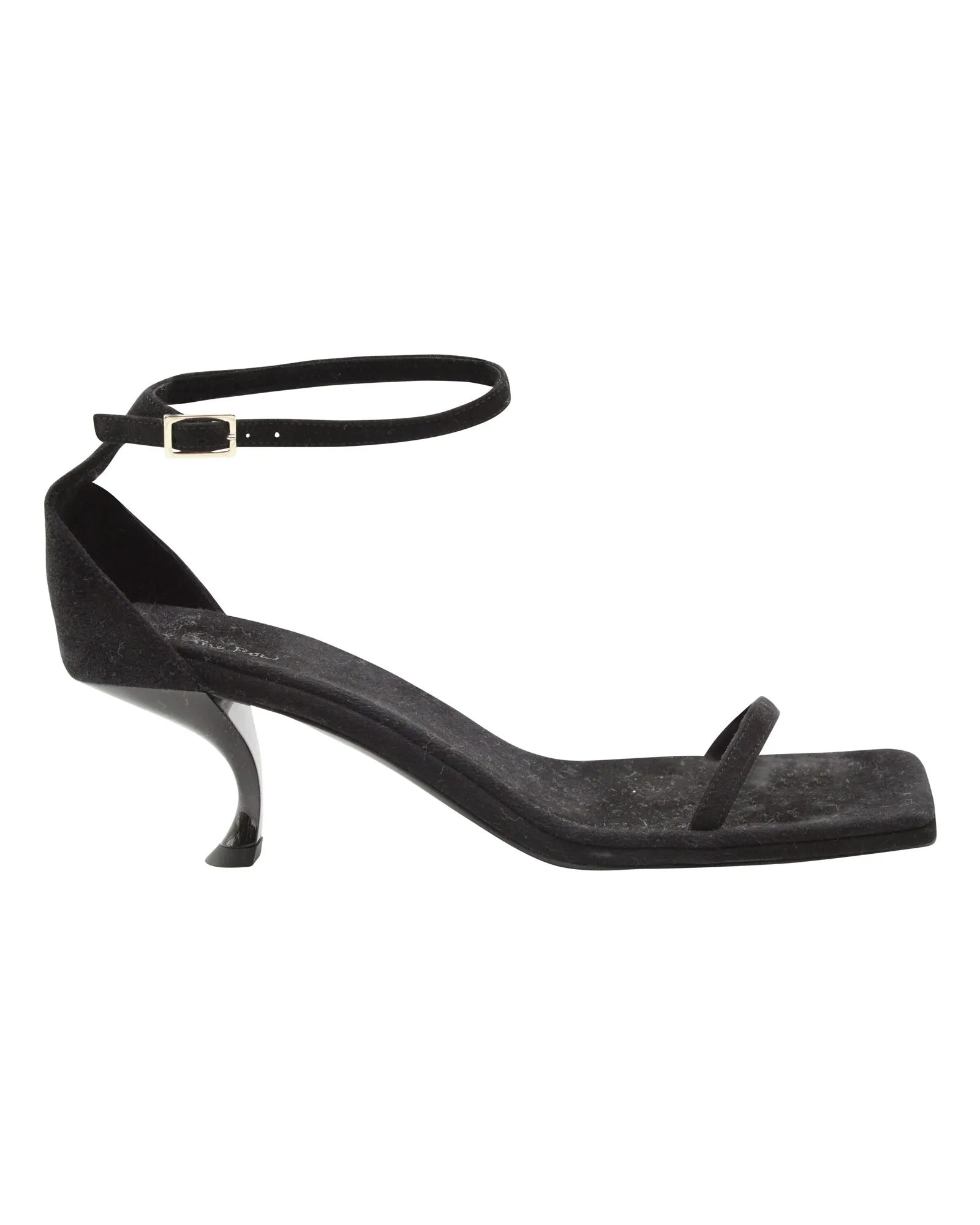 The Row Paloma Sandals in Black Suede