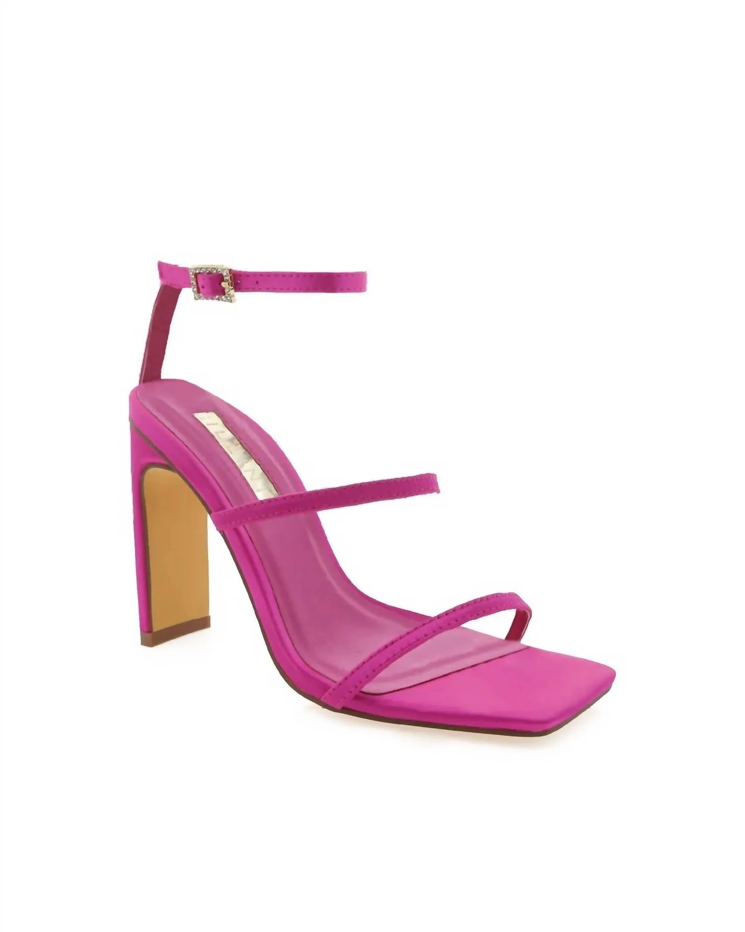 Tiaka Heels In Fuchsia Satin