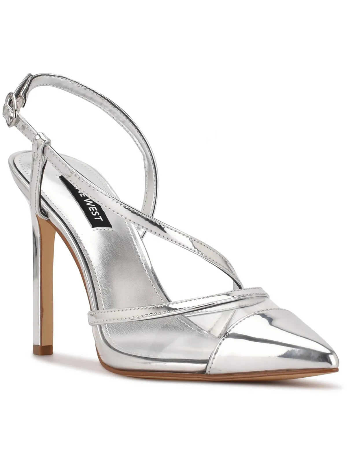 Timie 3 Womens Metallic Patent Pointed Toe Pumps