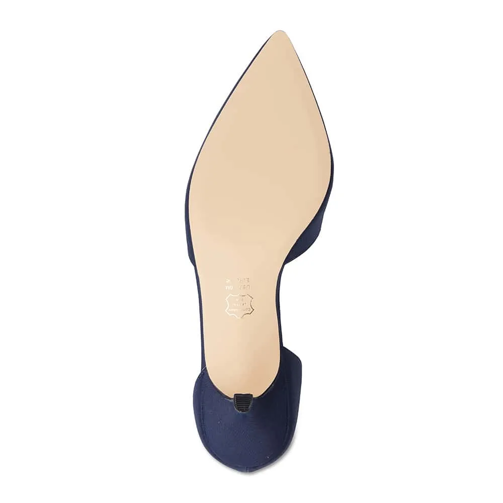 Tirisa Heel in Navy Satin