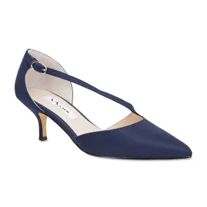 Tirisa Heel in Navy Satin