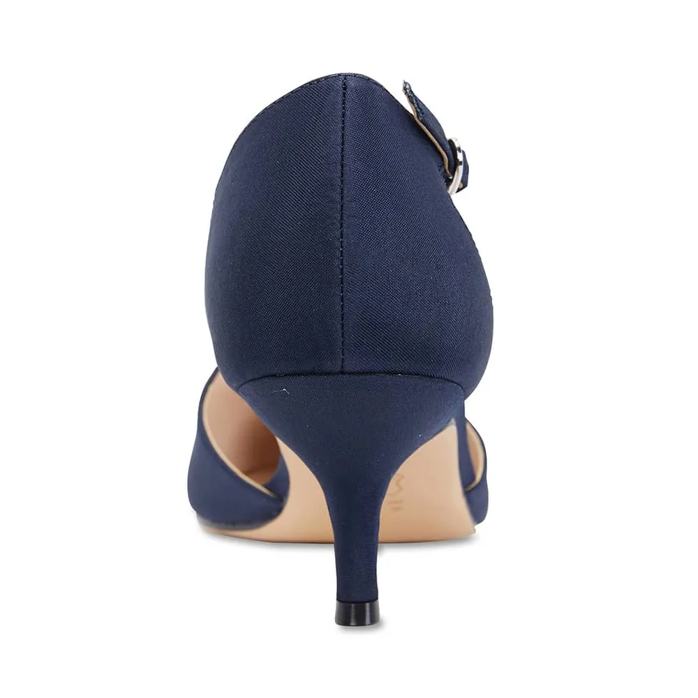 Tirisa Heel in Navy Satin