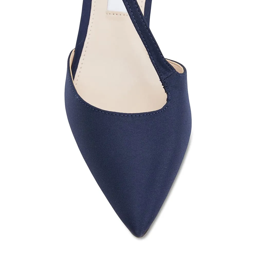 Tirisa Heel in Navy Satin