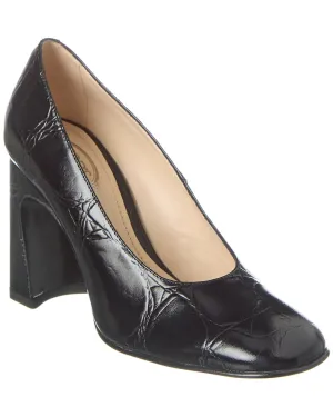TODs Embossed Leather Pump