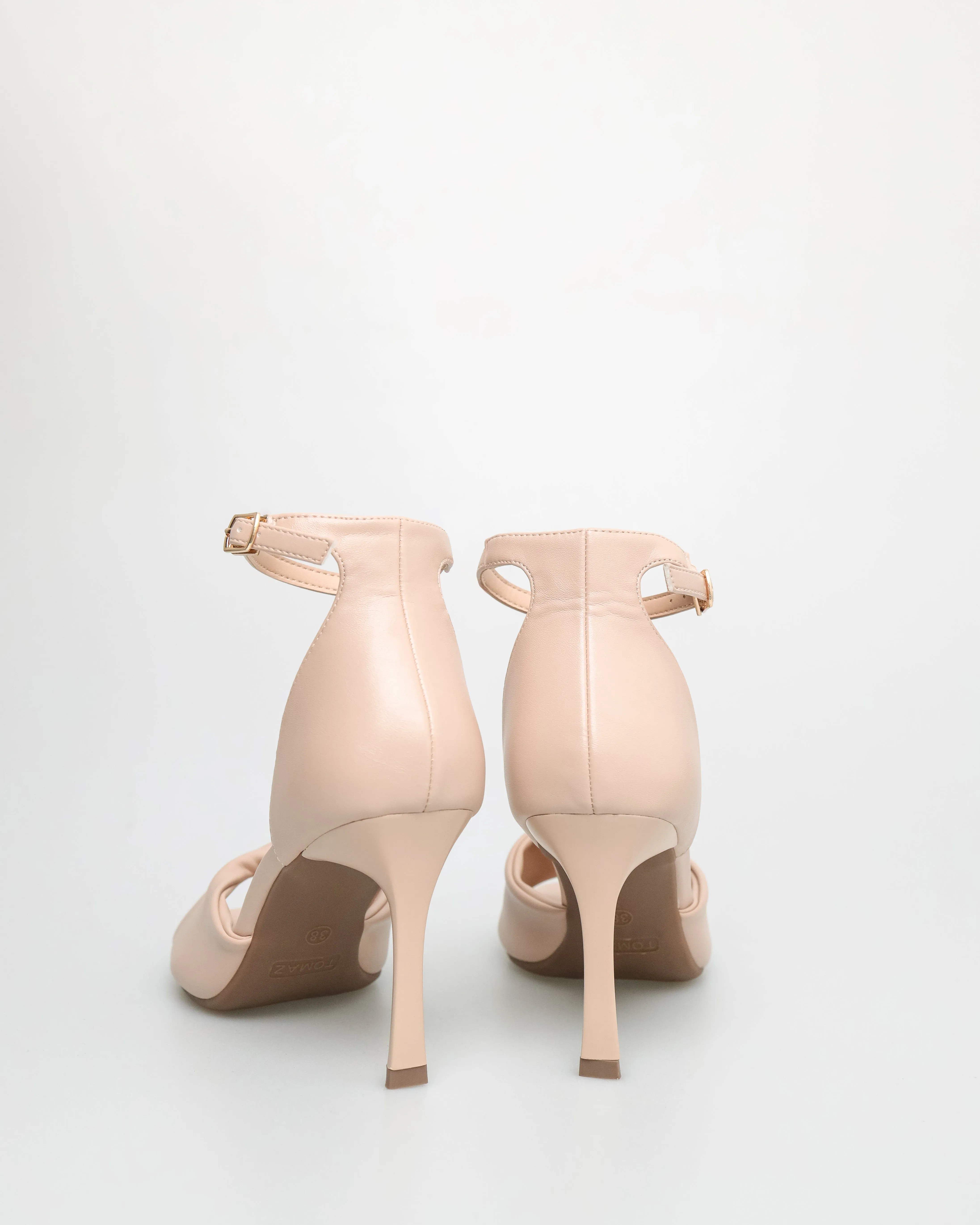 Tomaz NN293 Ladies Folded Anklestrap Heels