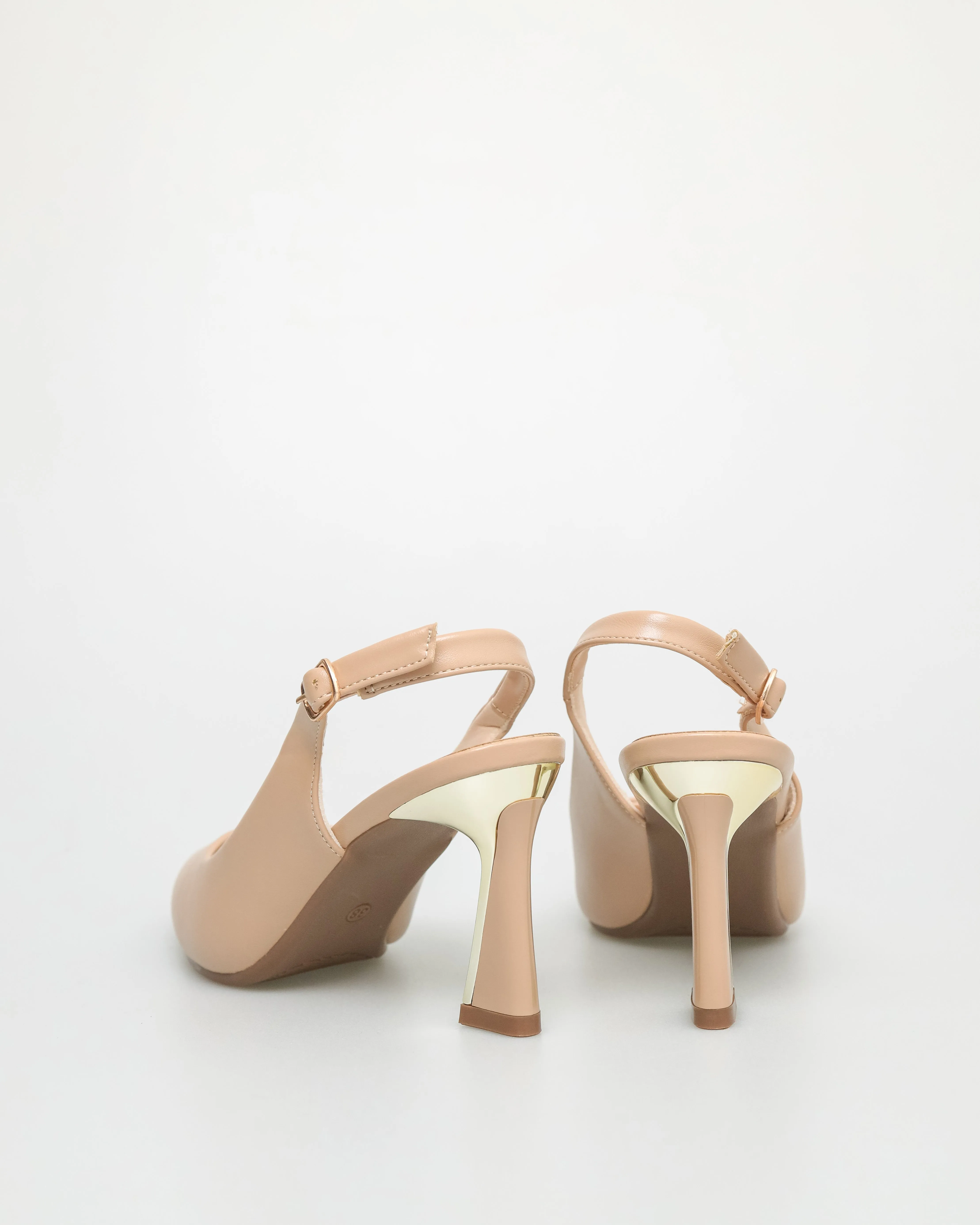 Tomaz NN322 Ladies Gold Slingback Heels