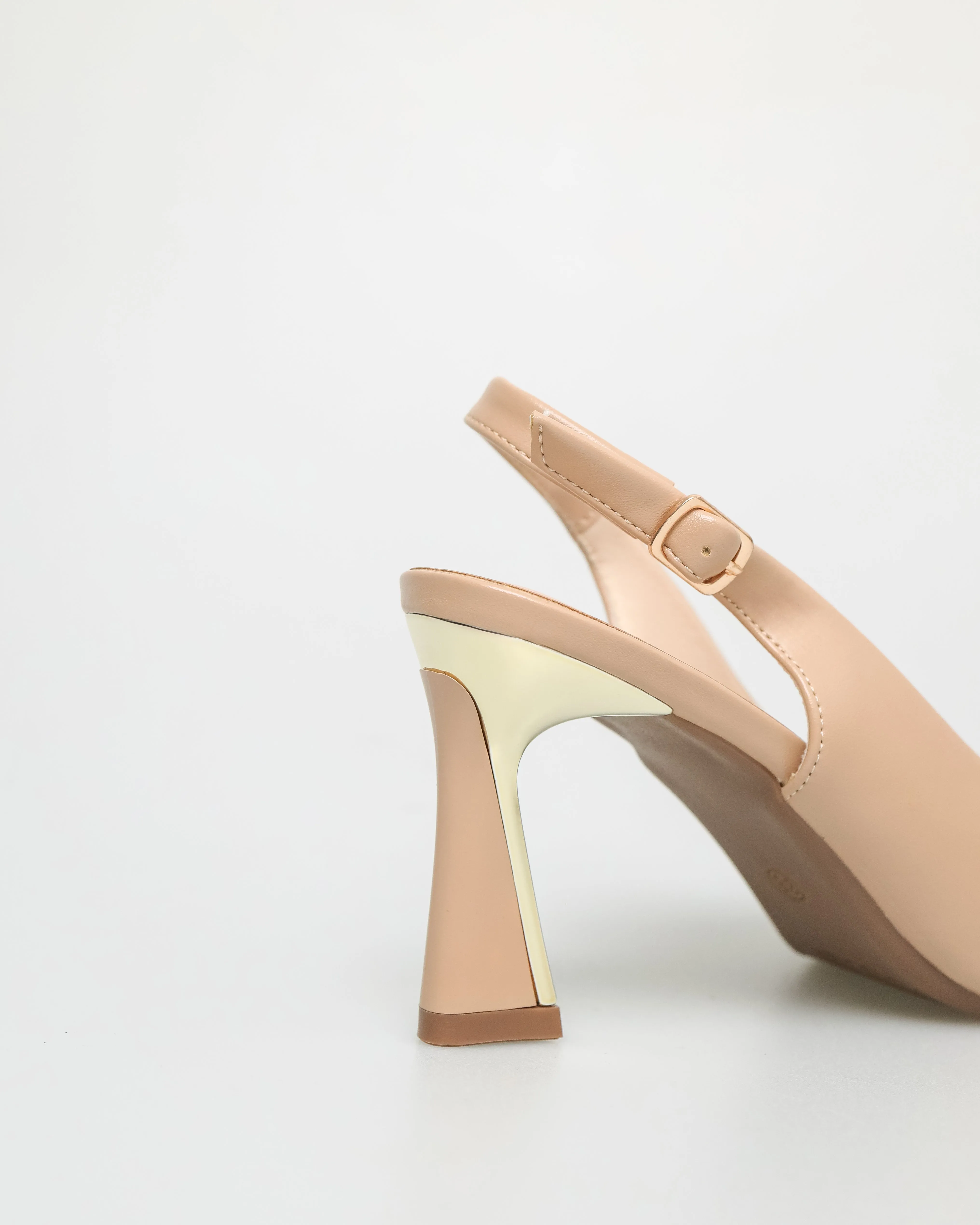 Tomaz NN322 Ladies Gold Slingback Heels