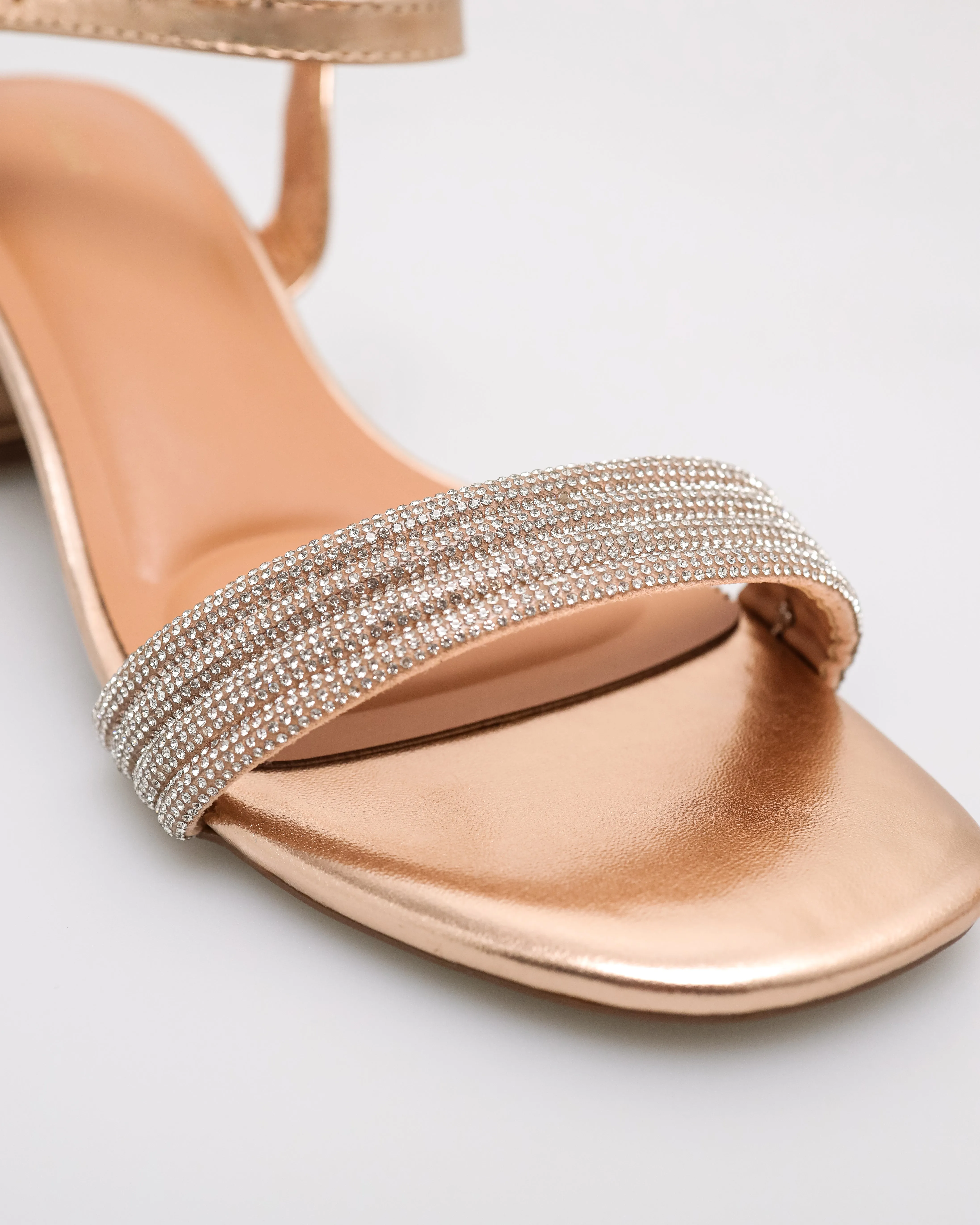 Tomaz NN467 Ladies Glamour Shiny Block Heels